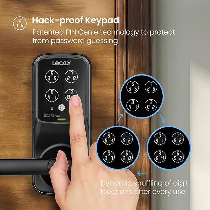 Lockly Secure Pro Smart Lock Wi-Fi, Keyless Entry Digital Keypad Door Lock - Image 3