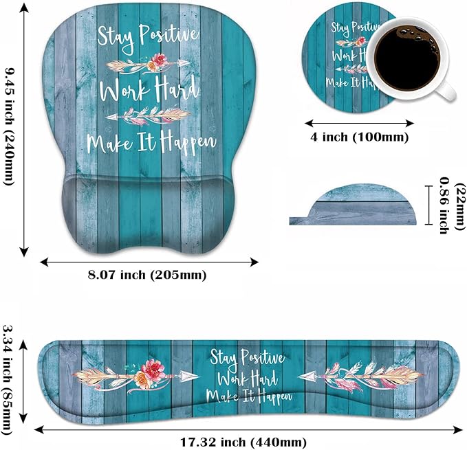 Mouse Pad Wrist Support and Keyboard Wrist Rest Set - Image 2
