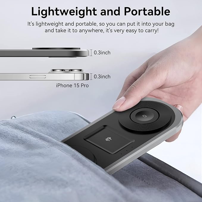 3 in 1 Fast Wireless Charger Stand - Image 5