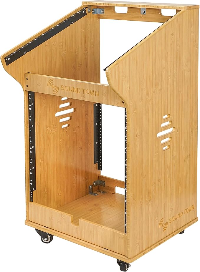 Sound Town DIY Solid Carbonized Bamboo Studio Rack - Image 2