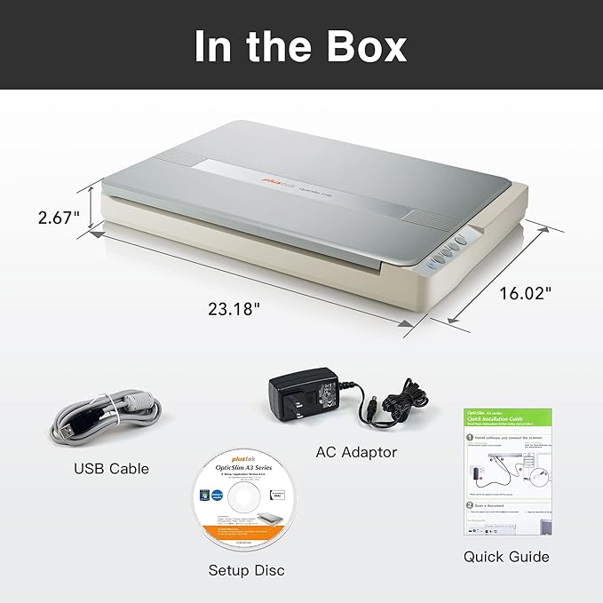 Plustek OS1180 - Flat Scanner for Graphics and Documents in A3 Format, Design - Image 8