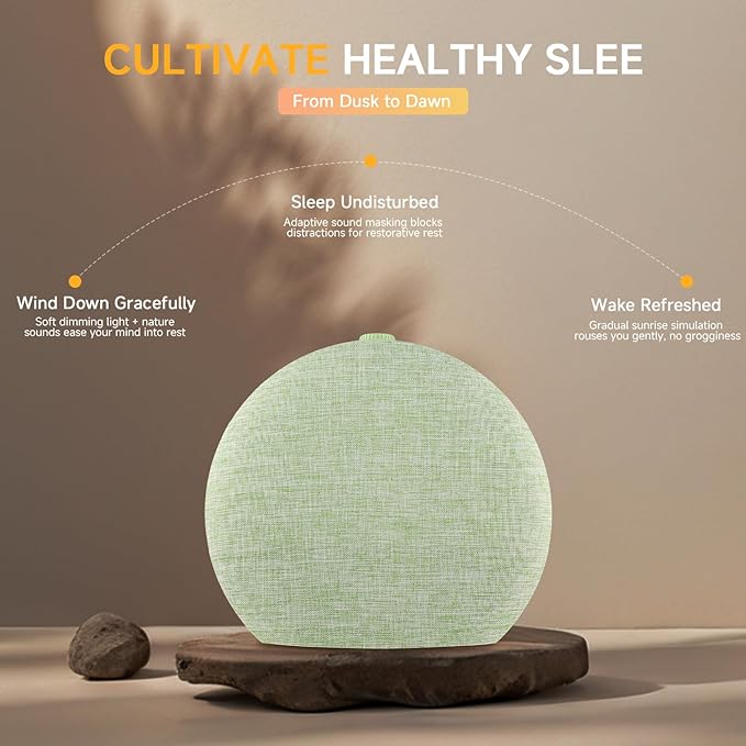 Geuuap Sunrise Alarm Clock White Noise Sound Machine - Image 6
