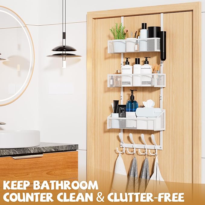 Kaiferty Over The Door Hooks Organizer, Coat Rack Over The Door Storage Hanger - Image 3