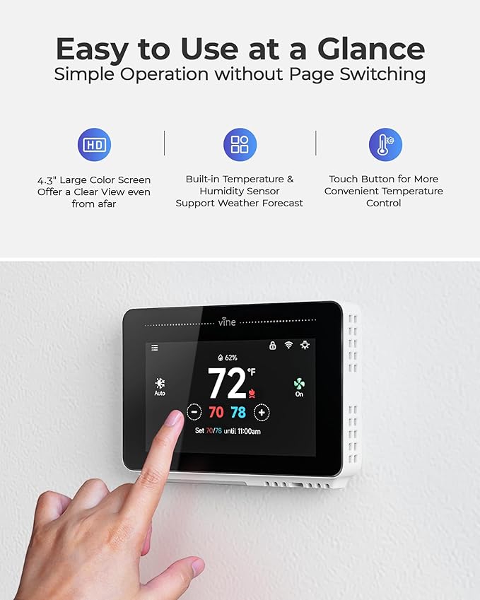 Vine Smart Thermostat for House - Image 3
