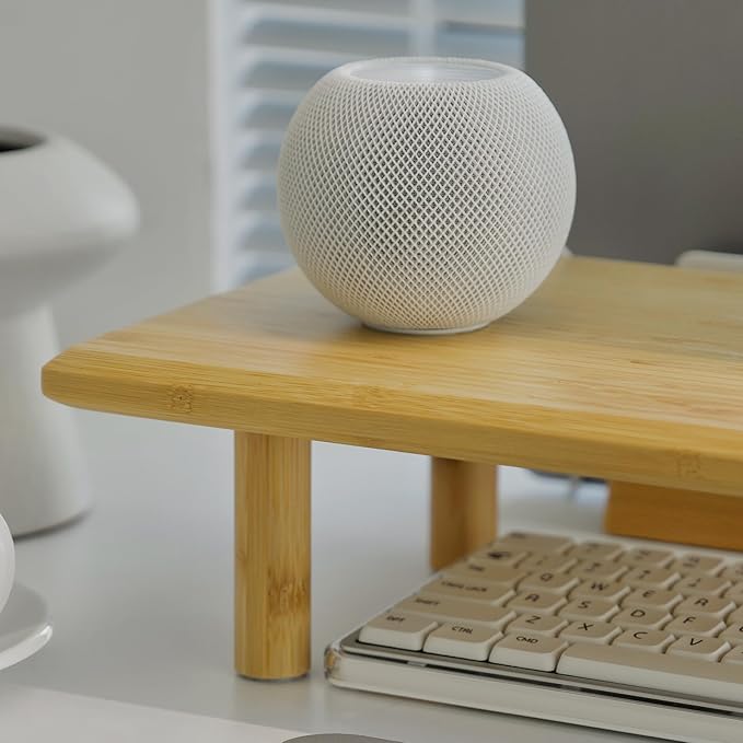 ROCDEER Bamboo Dual Monitor Stand Riser - Image 3