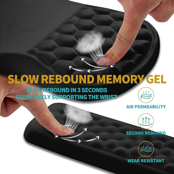 Hokafenle 2 in 1 Ergonomic Mouse Pad Wrist Support & Wrist Rest - Image 3