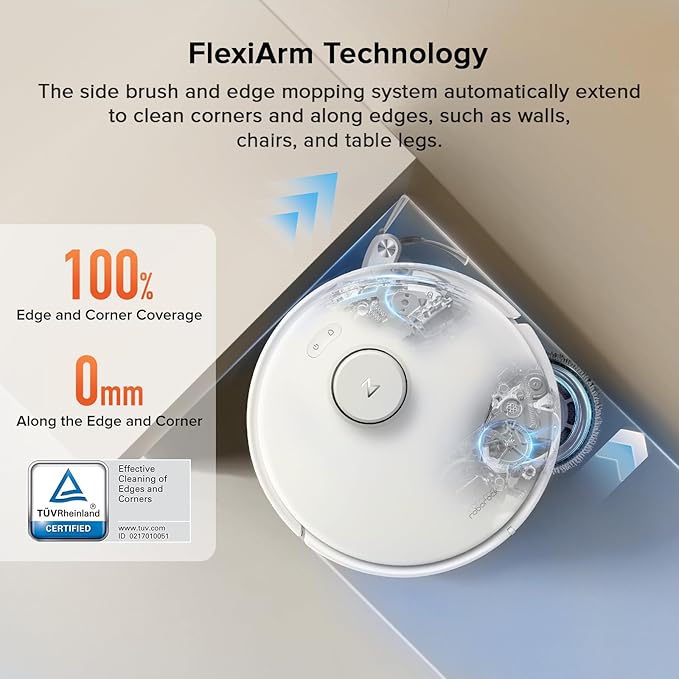 roborock Qrevo Curv S5X Robot Vacuum and Mop, 18500Pa Suction, Zero-Tangling - Image 5