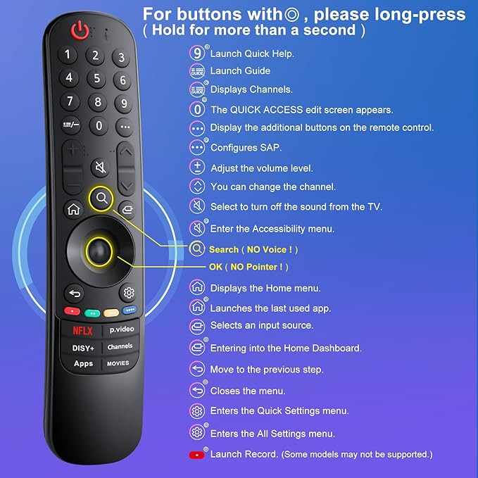 Magic-Remote Replacement for LG-Smart-TV-Remote-Control, Universal for LG Smart - Image 9
