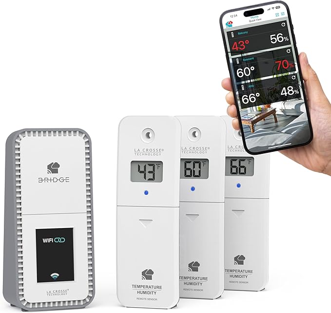 Temp Tracker Wi-Fi Alert System 3 Pack by LaCrosseTechnology