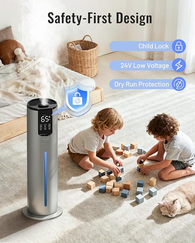 Lacidoll 8L Humidifiers for bedroom, Humidifiers large room up to 500 sq ft - Image 7
