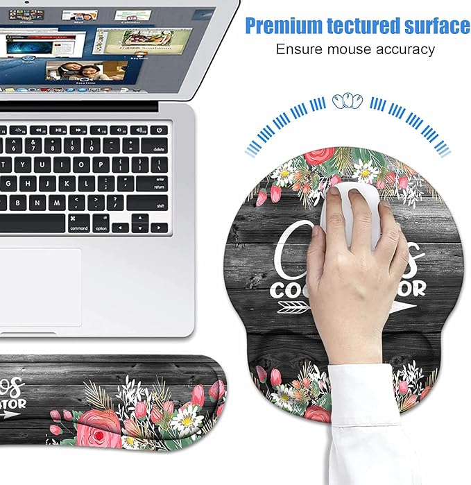 Keyboard Wrist Rest + Mouse Pad Wrist Support Set - Image 4