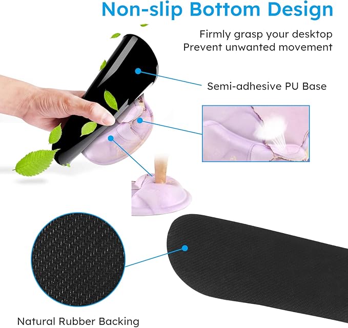 iCasso Desk Mat, Gaming Mouse Pad Wrist Support Set, 4in1 XXL Large Mousepad + - Image 5