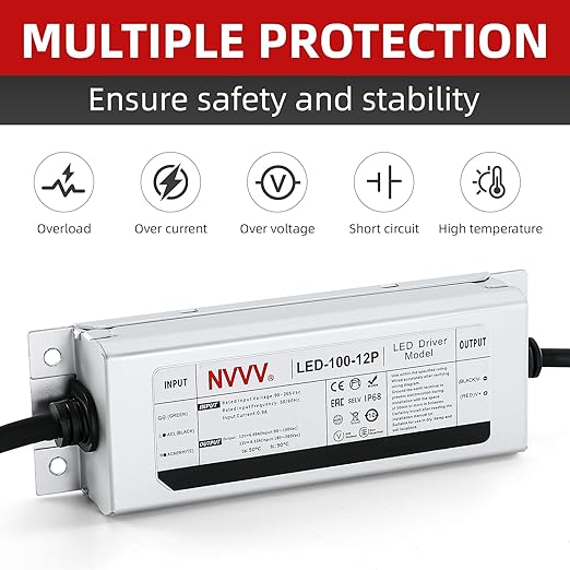 12V LED Driver 100W Waterproof IP68 Power Supply Low Voltage Transformer - Image 7