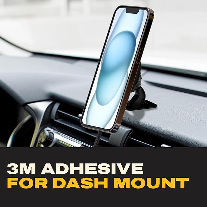 DEWALT Magnetic Phone Holder for Car Kit, Heavy Duty Wireless Charger, Vent - Image 5