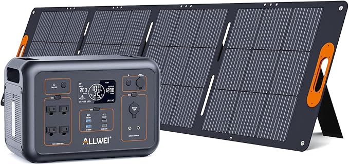 ALLWEI LiFePO4 Portable Power Station 1200W by ALLWEI
