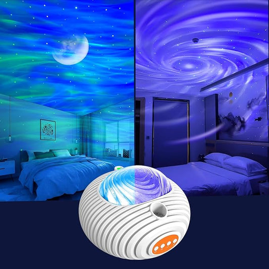 ELITUN Star and Aurora Night Light, Dual Effect Moon Galaxy Projector by ELITUN