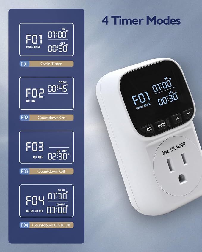 ZILLSEA Digital Temperature Controller, Heating & Cooling Thermostat Plug Outlet - Image 4