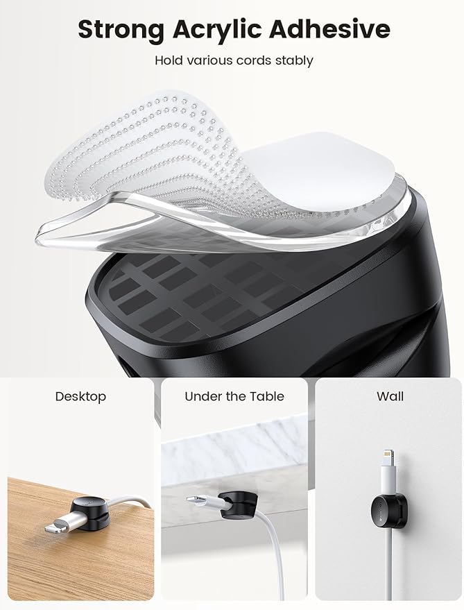 12Pack Cord Organizer Spring Clips, Office Desk Accessories - Image 6