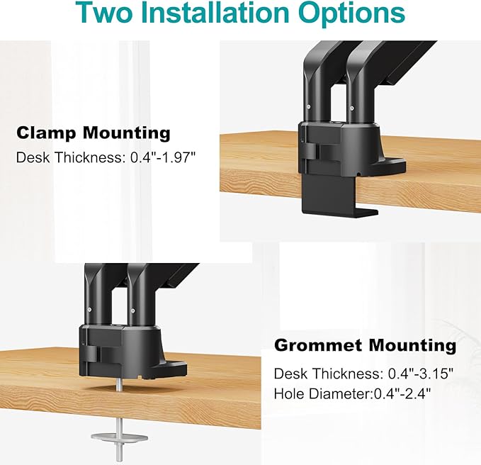 MOUNT PRO Dual Monitor Stand for Max 43 Inch Ultrawide Computer Screen - Image 6