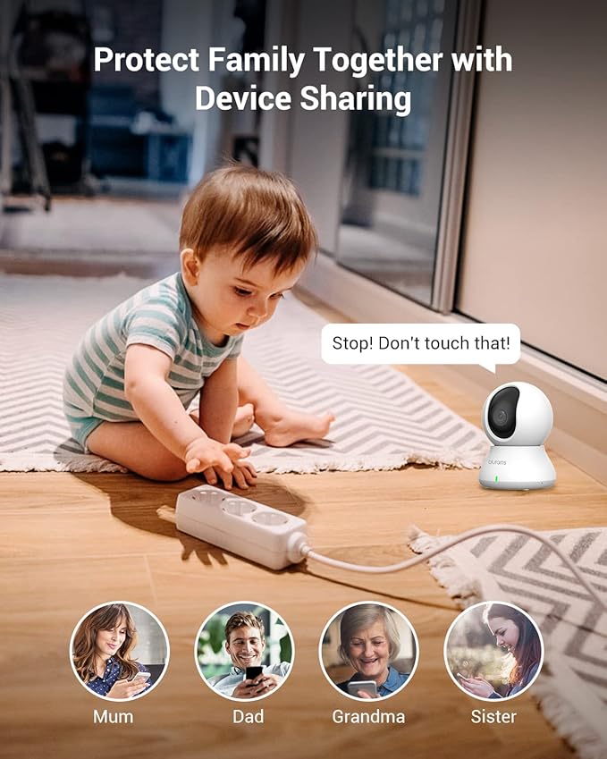 blurams Security Camera 2K, Baby Monitor Dog Camera 360-degree - Image 7
