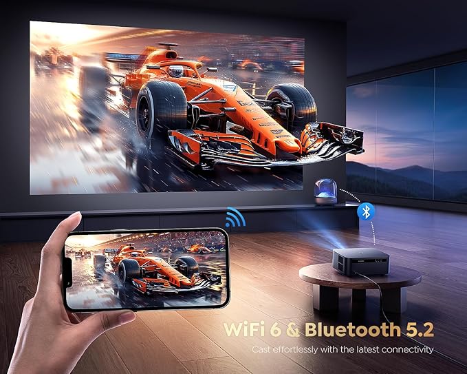 Smart Projector with WiFi 6 and Bluetooth, 4K Support, Outdoor Movie Proyector - Image 5