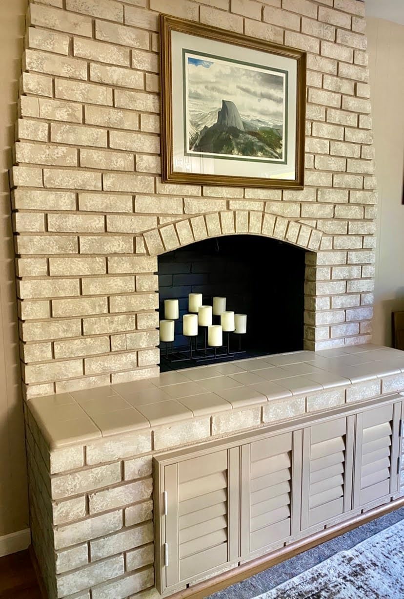 Brick-Anew All-in-One Brick Fireplace Paint Kit – Easy DIY Makeover for a Natural, Realistic Brick Look (Twilight Taupe) Not Your Boring White Paint or Chalk Paint!