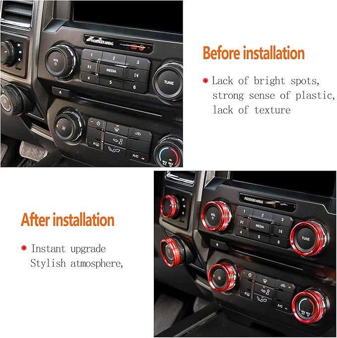 Knob Cover for F150 AC Climate Control Switch/Trailer/4WD/VOL/Tune Button - Image 4