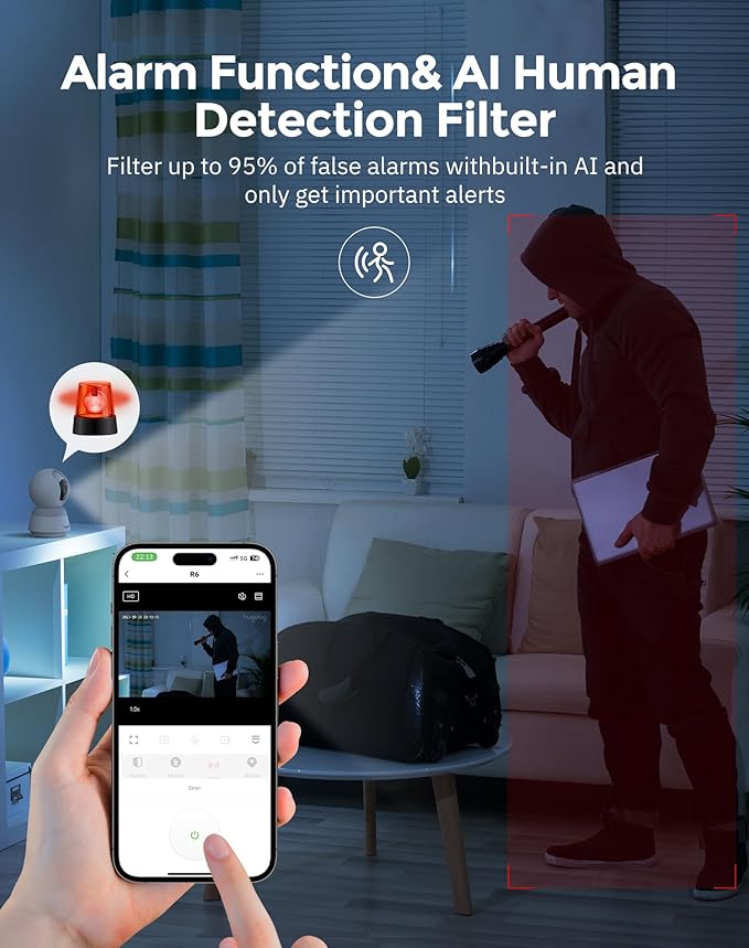 Hugolog 3K 5MP Indoor Pan/Tilt Security Camera - Image 9