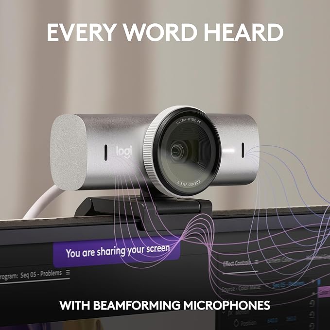 Logitech MX Brio Ultra HD 4K Collaboration, Streaming Webcam, 1080p at 60 FPS - Image 5