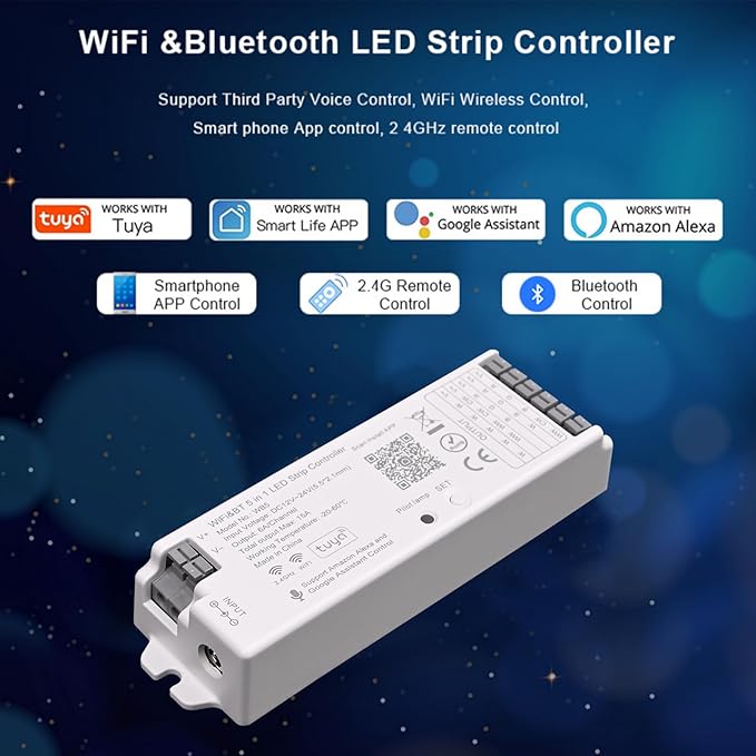 TUNICHX 5 in1 WB5 2.4GHz WiFi PWM LED Controller Compatible - Image 3
