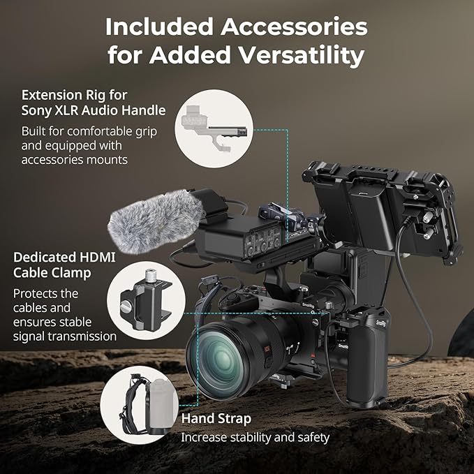 SMALLRIG Cage for Sony FX2, HawkLock Quick Release Camera Cage Kit for Sony - Image 3