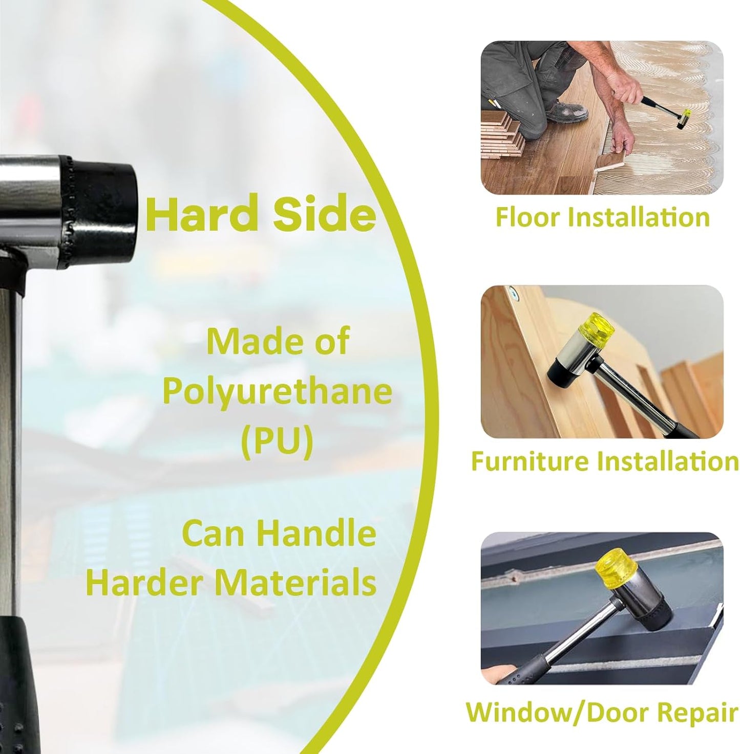 Small Rubber Mallet Hammer for Crafts- Small Rubber Hammer, Mini Mallet for Jewelry, Leather, Crafts, Woodworking, DIY, Furniture Assembly, etc.