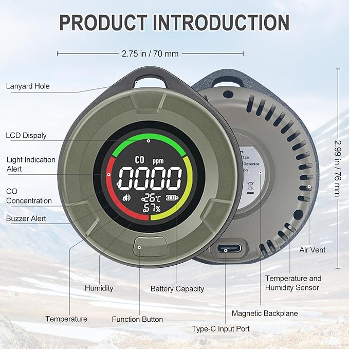 3-in-1 Portable Carbon Monoxide Detectors - Image 8