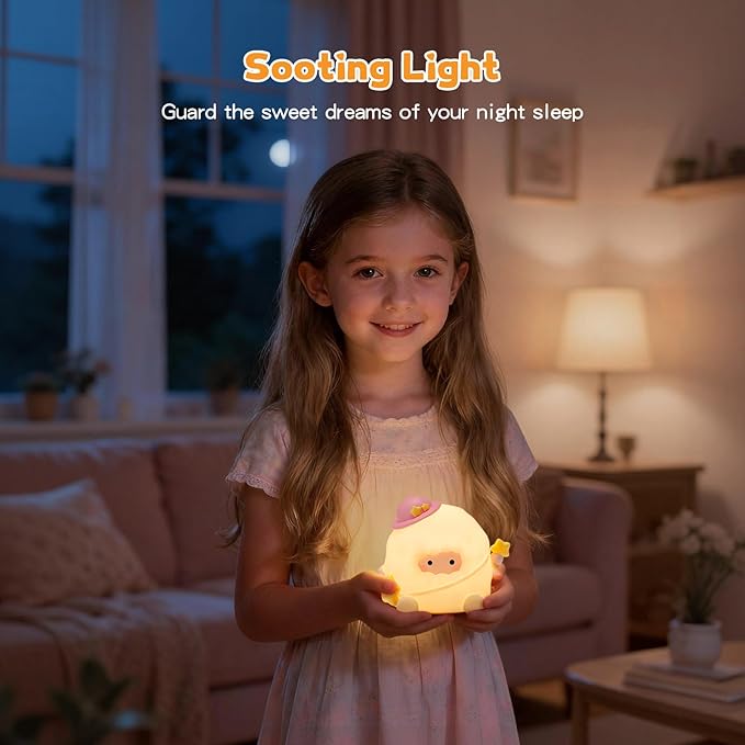 Baby Night Light, Touch Control Rechargeable Nursery Lamp - Image 4