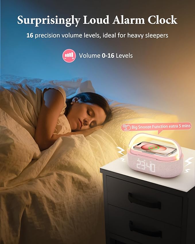 COLSUR Bluetooth Speaker Alarm Clock - Image 4