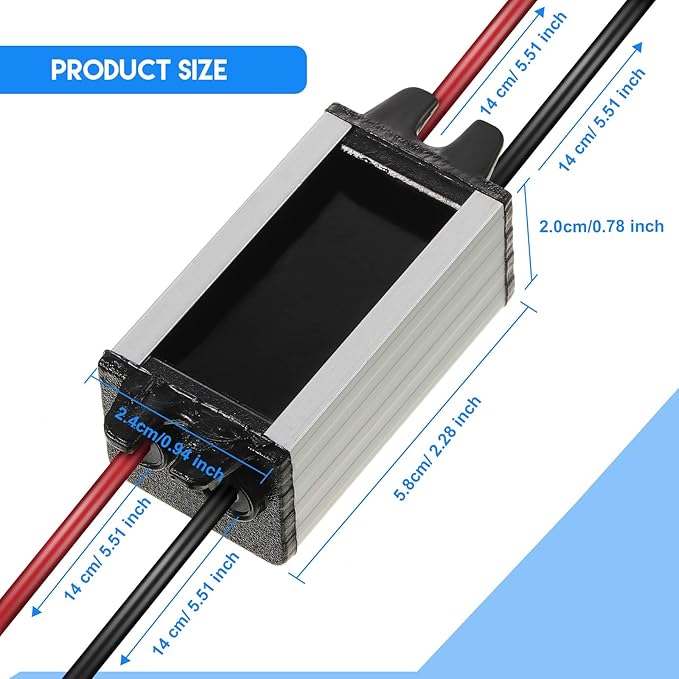 2 Pcs Dc 24v to 12v 2a 24w Step Converter Voltage Reducer Regulator Down - Image 3
