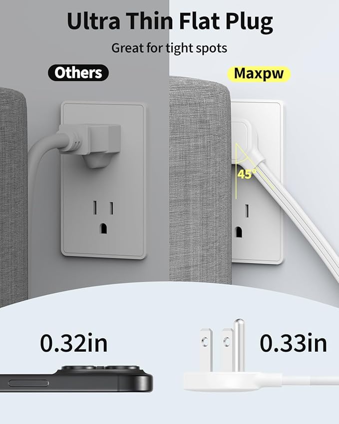 10 Ft Power Strip Surge Protector - Image 5