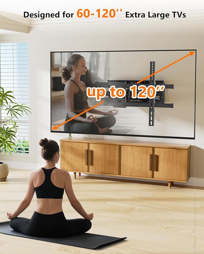 FORGING MOUNT Heavy Duty 60 to 120 inch XXXL Full Motion TV Wall Mount Max - Image 4