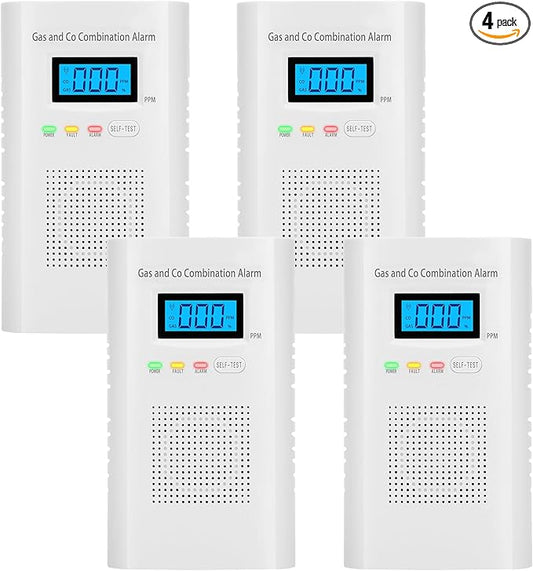 Lunarlipes 4 Packs Plug in Carbon Monoxide Detector, Gas and Carbon Monoxide by Lunarlipes