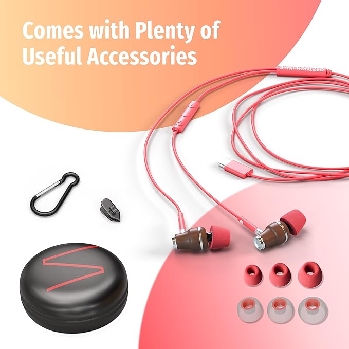 Symphonized Premium Wooden iPhone Earphones Wired Deep Bass Sound, 3D Sound - Image 6