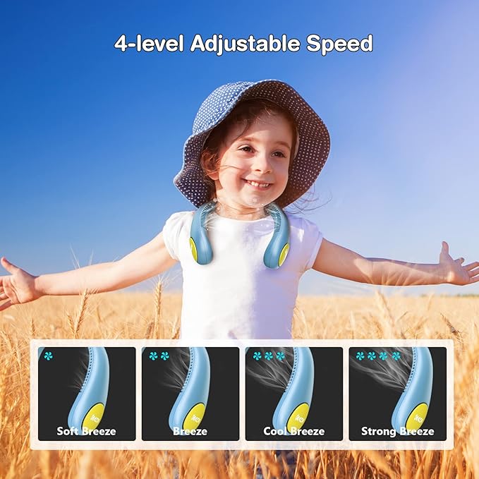 Kids Neck Fan, Portable Bladeless Fans - Image 4