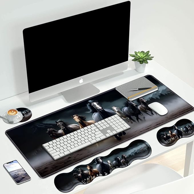 4 in 1 Ergonomic Keyboard Wrist Rest & Mouse Pad Wrist Rest Set, Large XXL - Image 7