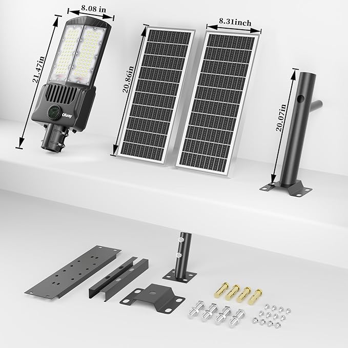 Ofuray Of-7000W Solar Street Lights Outdoor, 500000lm Solar Security Flood - Image 6