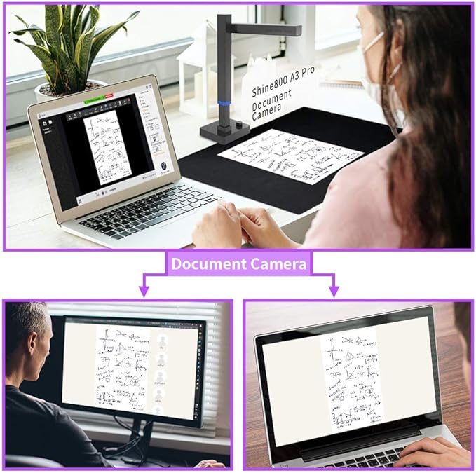 CZUR Shine800-A3-Pro Professional Height Adjustable USB Document Camera - Image 8