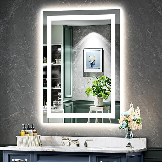 YEELAIT 24x36 Inch LED Bathroom Mirror by YEELAIT