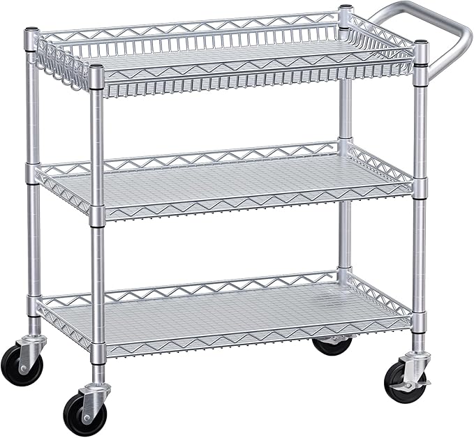 WDT 990Lbs Capacity Heavy Duty Rolling Utility Cart, NSF Rolling Carts - Image 8