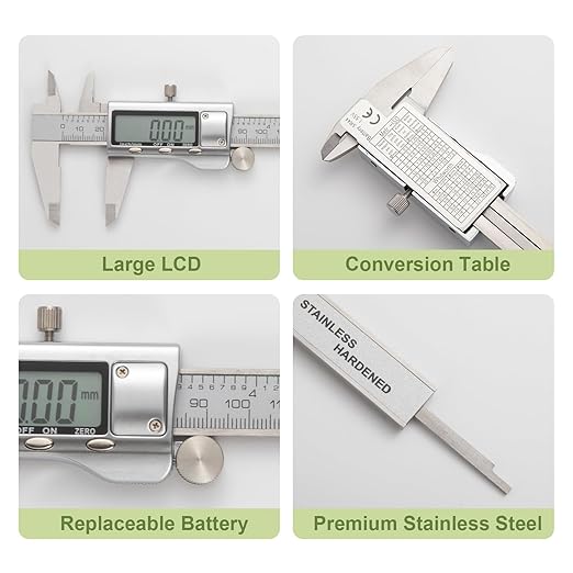 SCITOOLS All-Metal Digital Caliper 0-6" Measuring Tool, Micrometer Caliper - Image 7