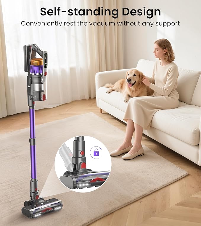 NADALY Cordless Vacuum Cleaner, 650W 55KPA 70Mins Vacuum Cleaners - Image 4