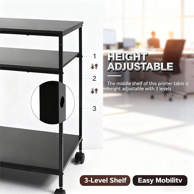 Heavy Duty 3-Tier Printer Stand - Image 3