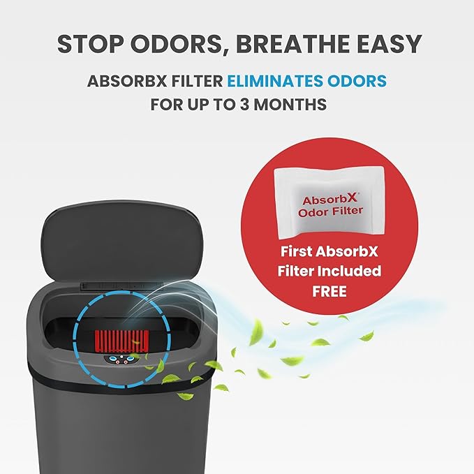 iTouchless 13 Gallon Oval Sensor Trash Can - Image 4